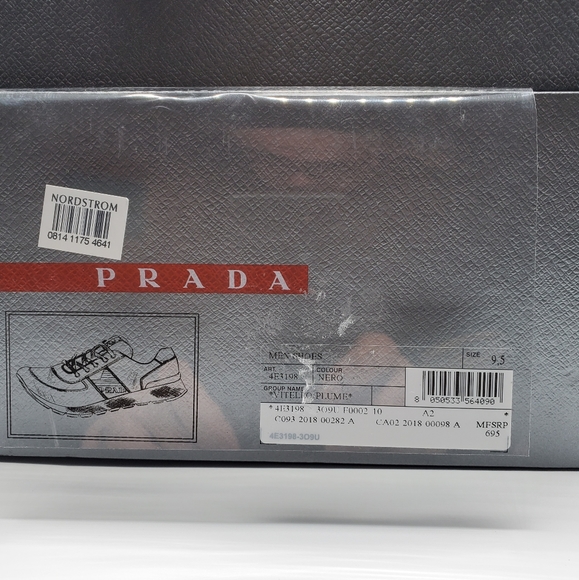 PRADA Vitello Plume Sneakers SZ. EU 9.5, USA 10.5 - Picture 6 of 8